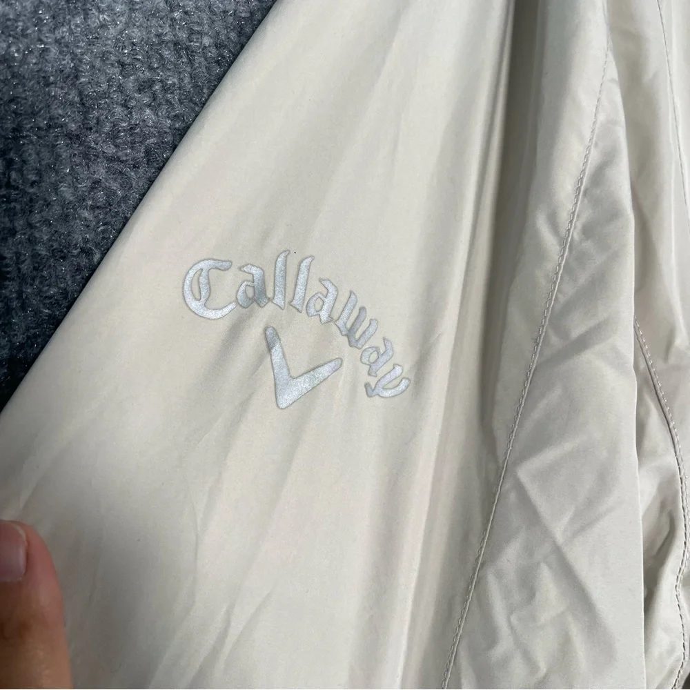 NWT Callaway Golf X Series Men Medium The Glenlivet Logo Tan Zip Pullover Jacket
